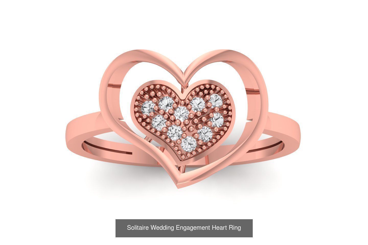 40 Solitaire Wedding Engagement Heart Rings Collection _12