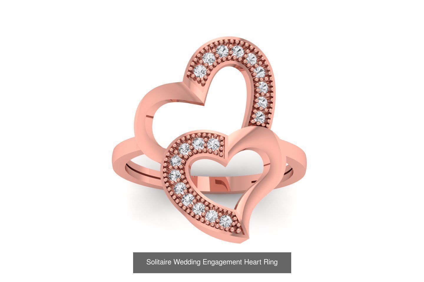 40 Solitaire Wedding Engagement Heart Rings Collection _24