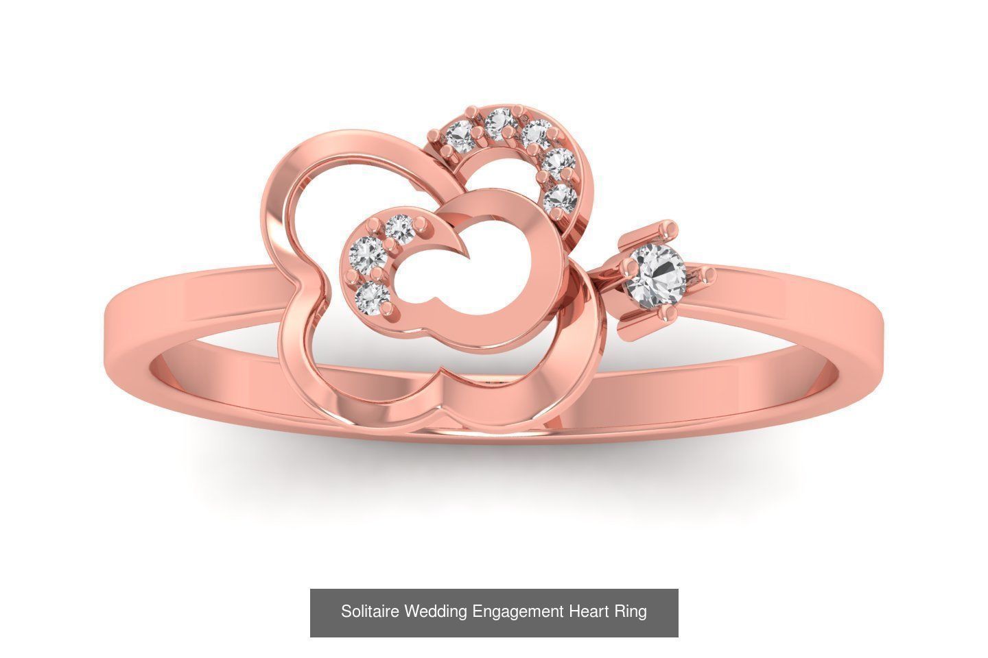 40 Solitaire Wedding Engagement Heart Rings Collection _31