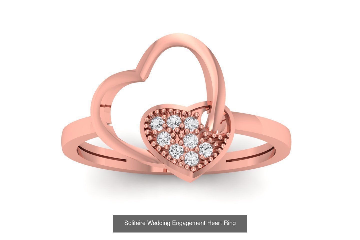 40 Solitaire Wedding Engagement Heart Rings Collection _19