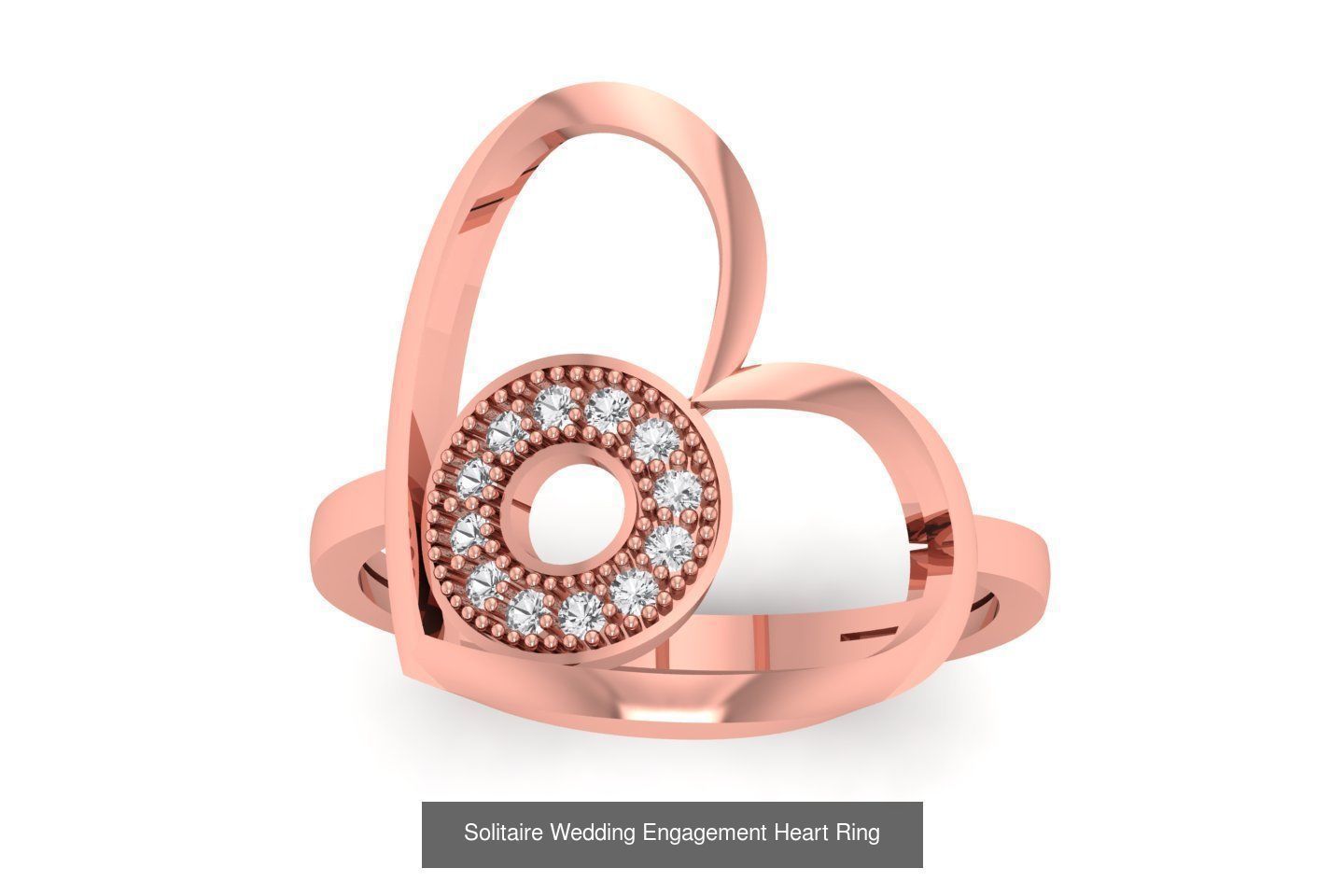 40 Solitaire Wedding Engagement Heart Rings Collection _27