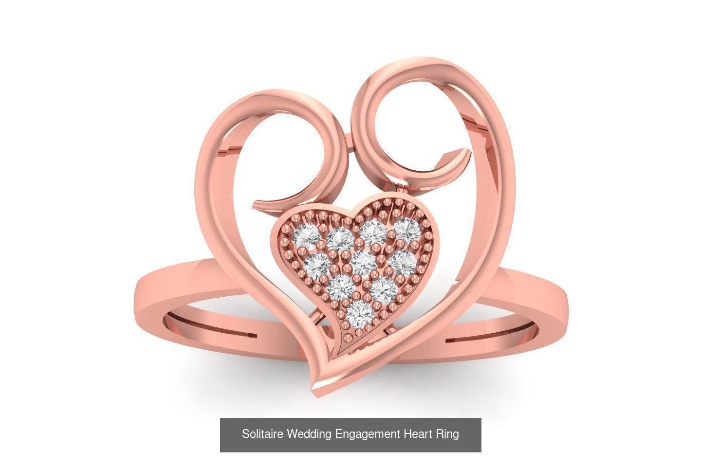 40 Solitaire Wedding Engagement Heart Rings Collection _20