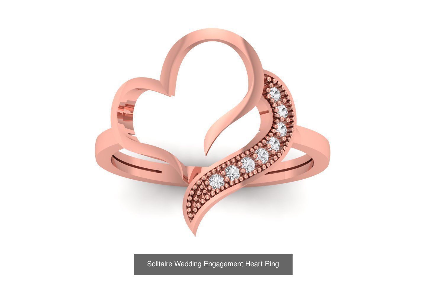 40 Solitaire Wedding Engagement Heart Rings Collection _17