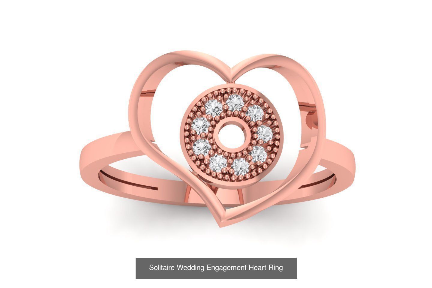 40 Solitaire Wedding Engagement Heart Rings Collection _11