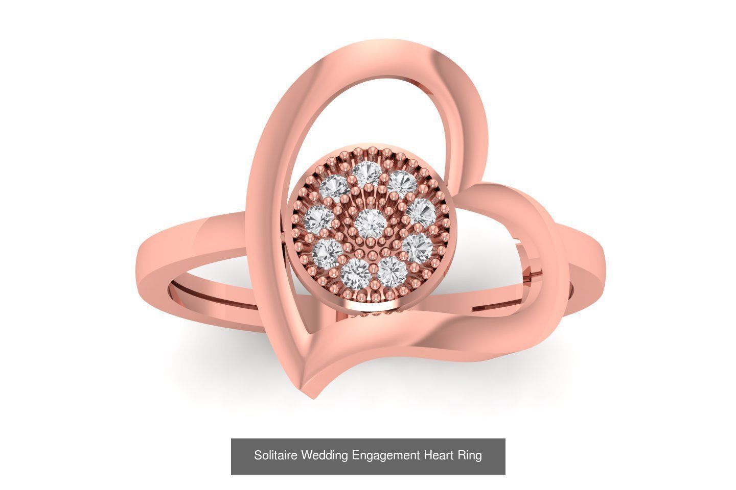 40 Solitaire Wedding Engagement Heart Rings Collection _10
