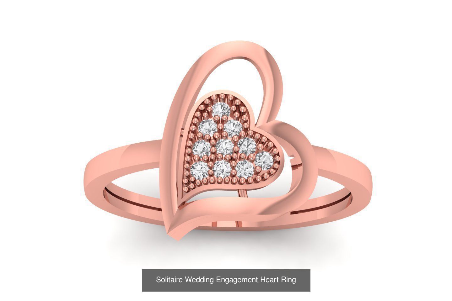 40 Solitaire Wedding Engagement Heart Rings Collection _16
