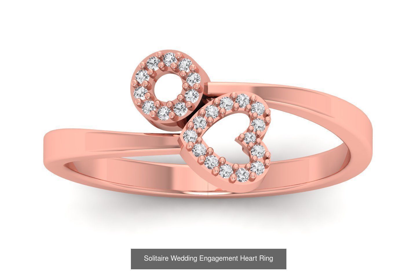 40 Solitaire Wedding Engagement Heart Rings Collection _40