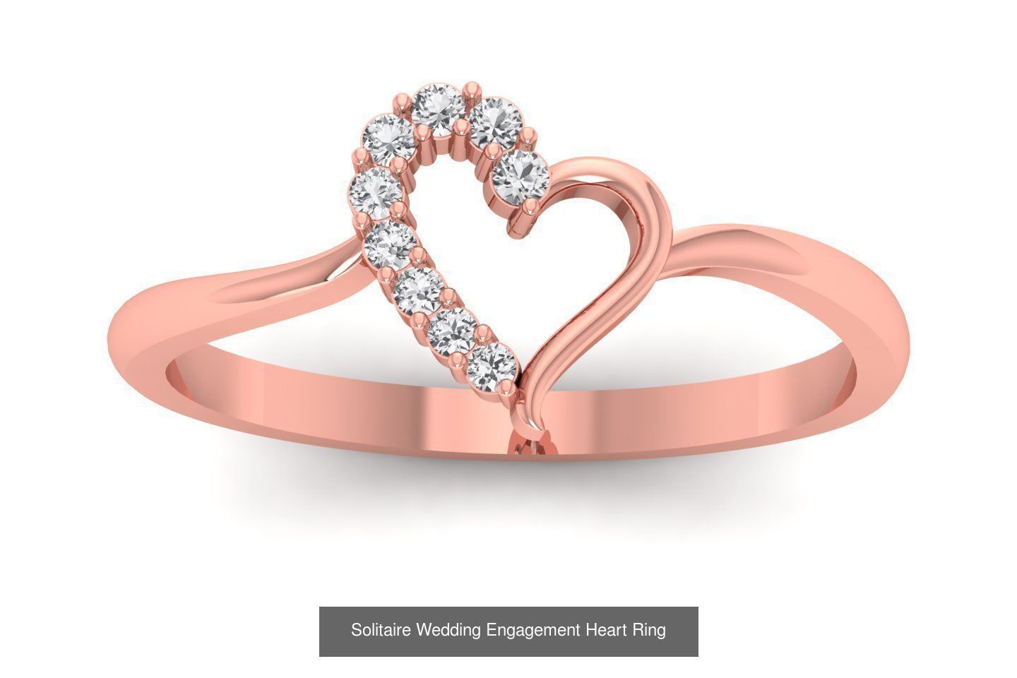 40 Solitaire Wedding Engagement Heart Rings Collection _32