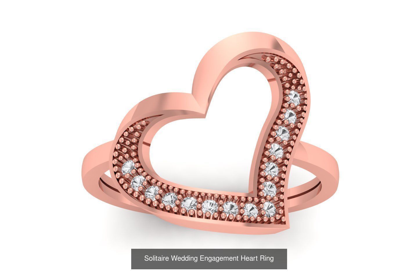 40 Solitaire Wedding Engagement Heart Rings Collection _29