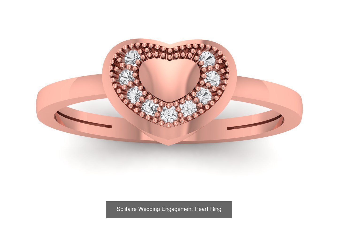 40 Solitaire Wedding Engagement Heart Rings Collection _7