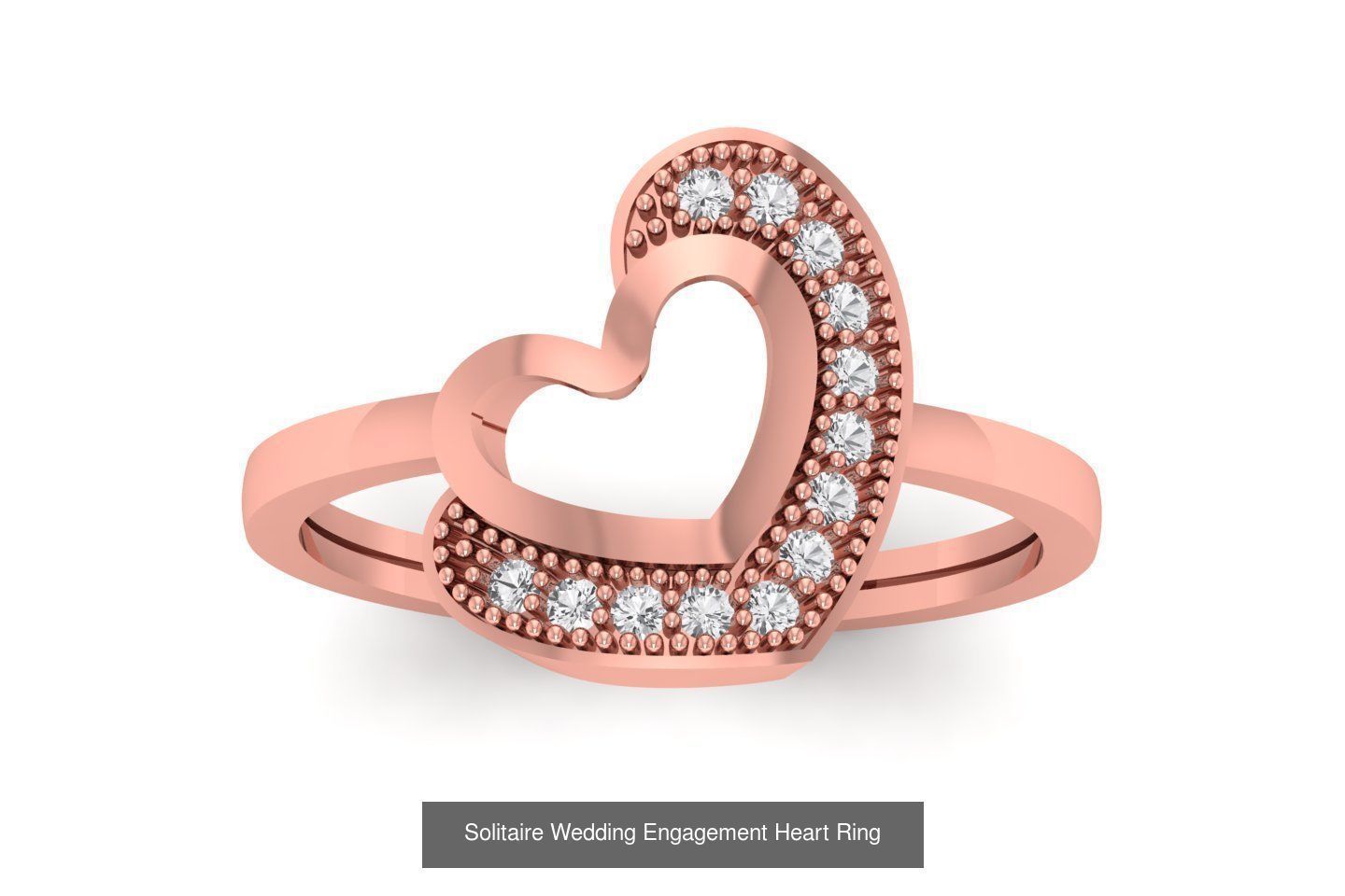 40 Solitaire Wedding Engagement Heart Rings Collection _28