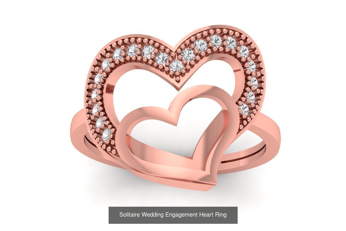 40 Solitaire Wedding Engagement Heart Rings Collection _23