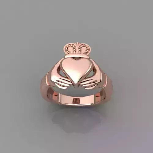 Plain Heart Ring 3d Model and Render  3D print model