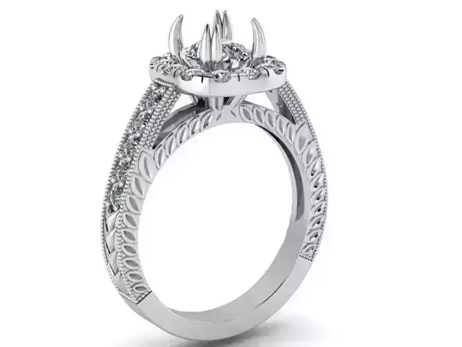 Floral ring 2055 3D print model 