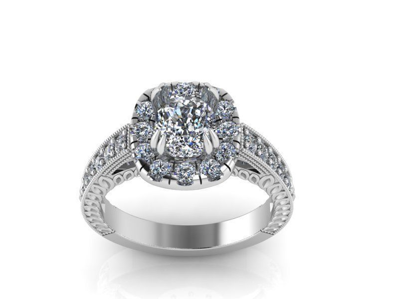 Floral ring 2055 3D print model 3D print model_2