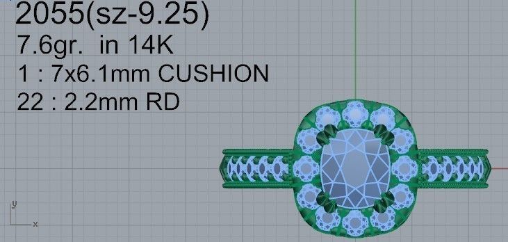 Floral ring 2055 3D print model 3D print model_4