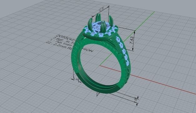Floral ring 2055 3D print model 3D print model_5