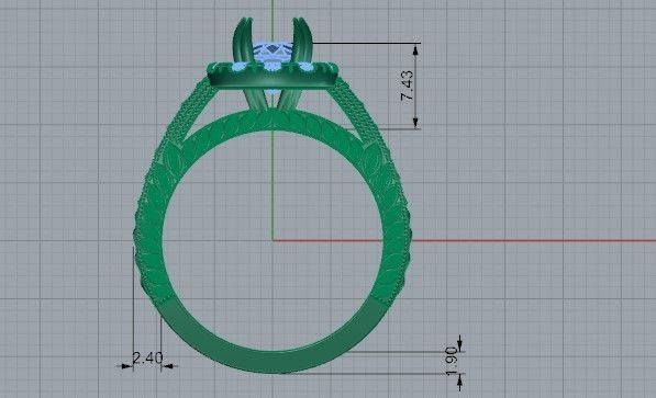 Floral ring 2055 3D print model 3D print model_6