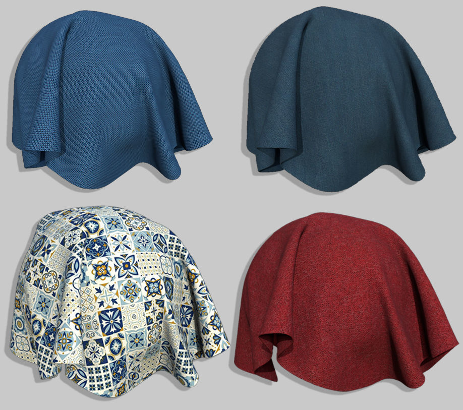 28 Tileable Fabric Texture Set Pack 3D model_6