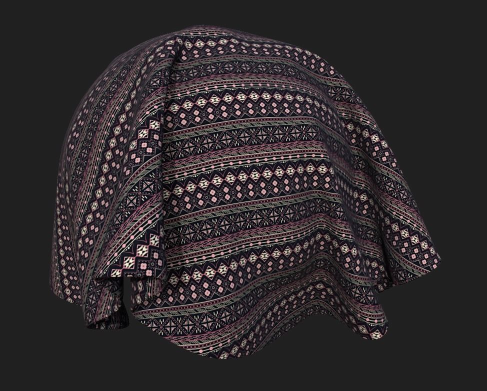 28 Tileable Fabric Texture Set Pack 3D model_23