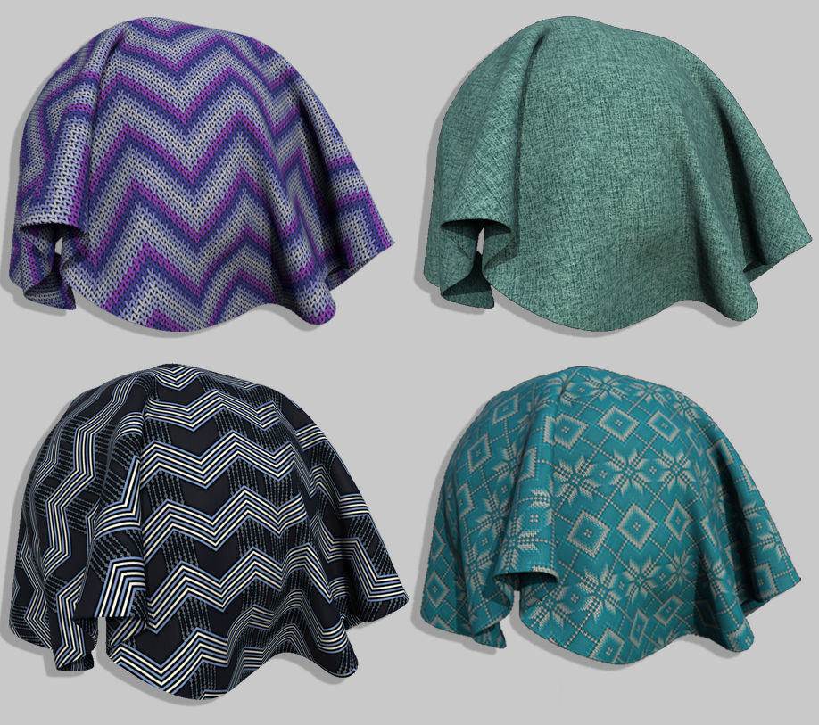 28 Tileable Fabric Texture Set Pack 3D model_3