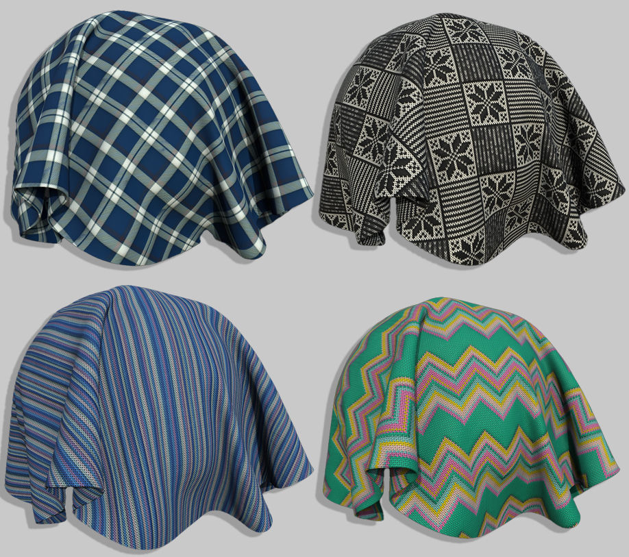 28 Tileable Fabric Texture Set Pack 3D model_2