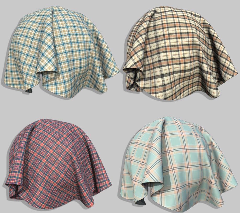 28 Tileable Fabric Texture Set Pack 3D model_1