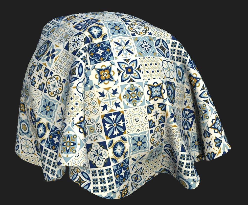 28 Tileable Fabric Texture Set Pack 3D model_30