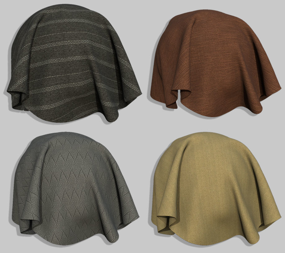 28 Tileable Fabric Texture Set Pack 3D model_7