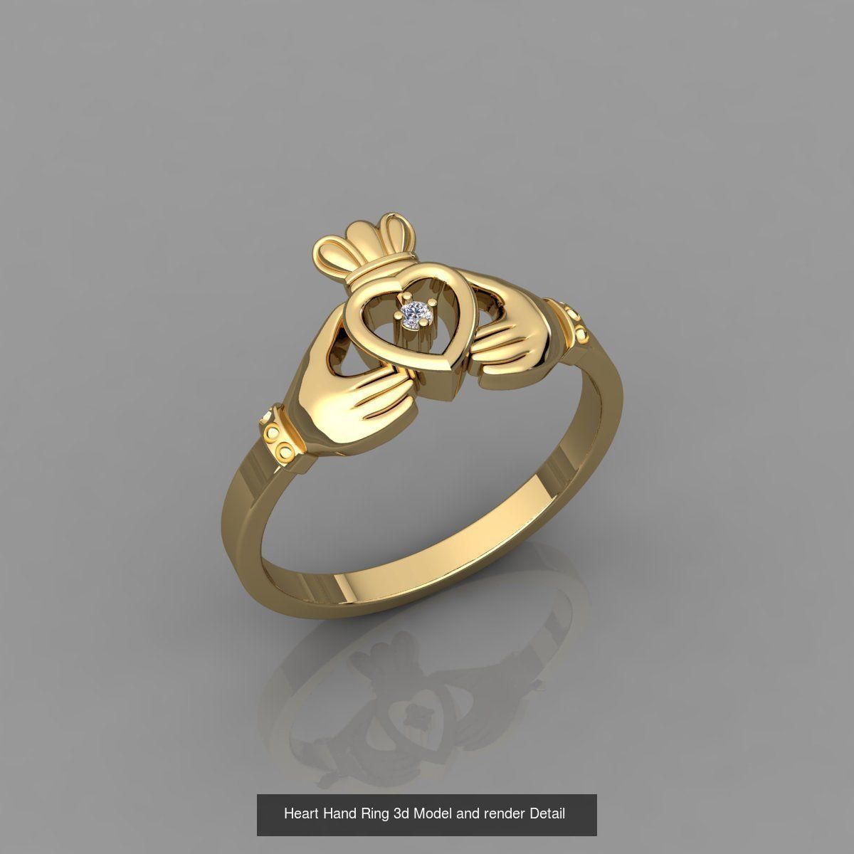 Heart Ring Collection 3d Model and Render Detail _3