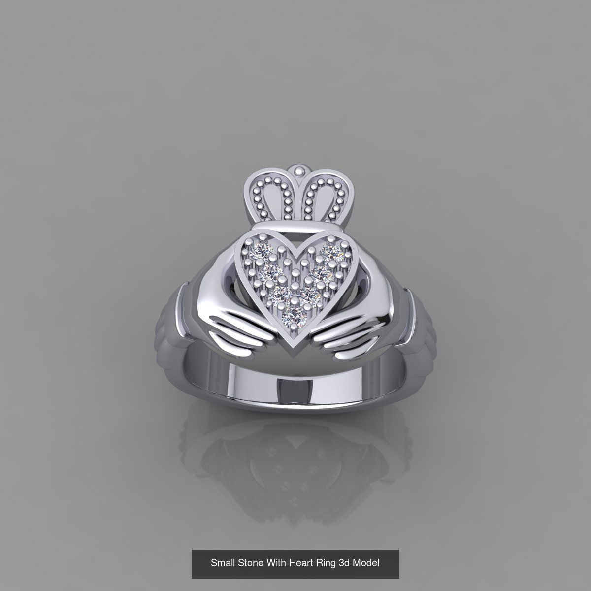 Heart Ring Collection 3d Model and Render Detail _19