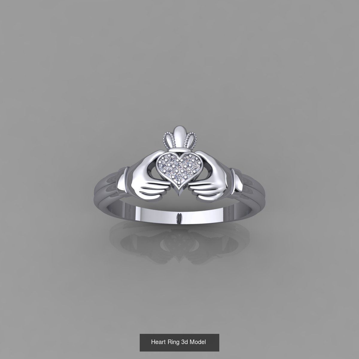 Heart Ring Collection 3d Model and Render Detail _17