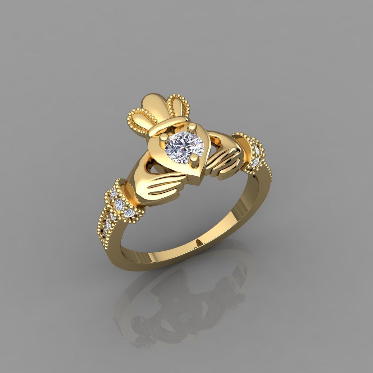 Heart Ring Collection 3d Model and Render Detail _28