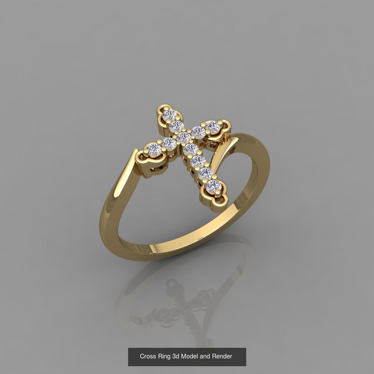 Heart Ring Collection 3d Model and Render Detail _11