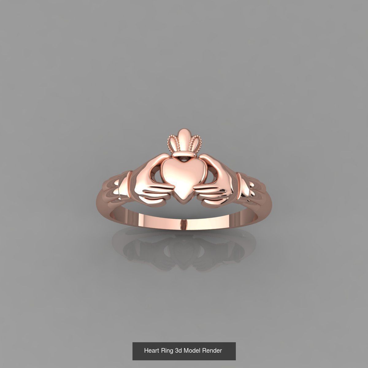 Heart Ring Collection 3d Model and Render Detail _15