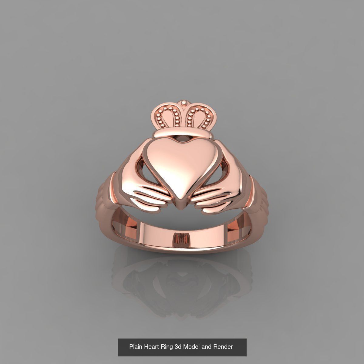 Heart Ring Collection 3d Model and Render Detail _21
