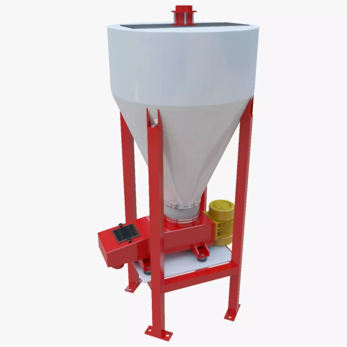 Vibro Feeder - Wheat Grain Flour Milling Machine Low-poly 3D model_0