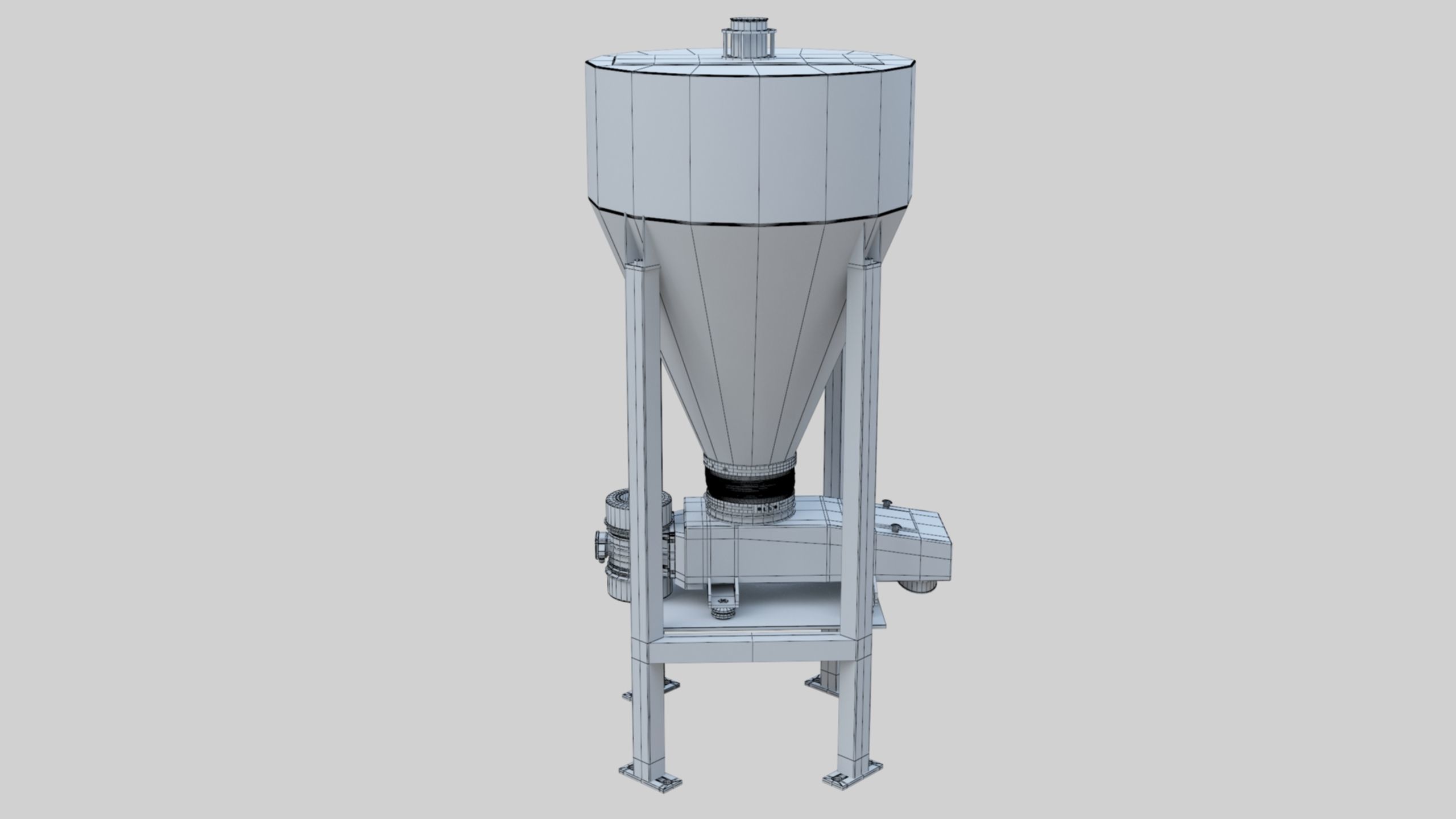 Vibro Feeder - Wheat Grain Flour Milling Machine Low-poly 3D model_40