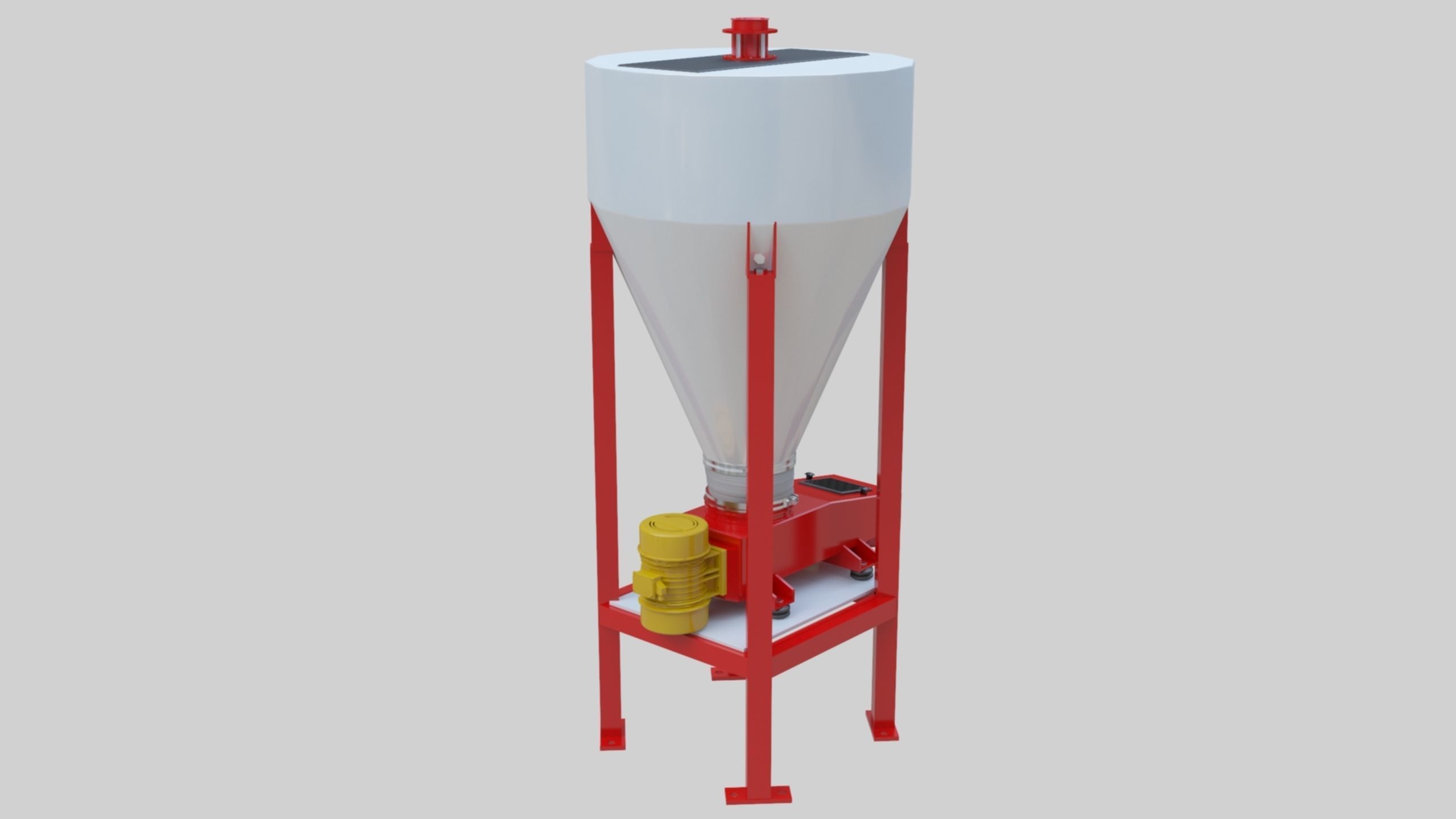 Vibro Feeder - Wheat Grain Flour Milling Machine Low-poly 3D model_5