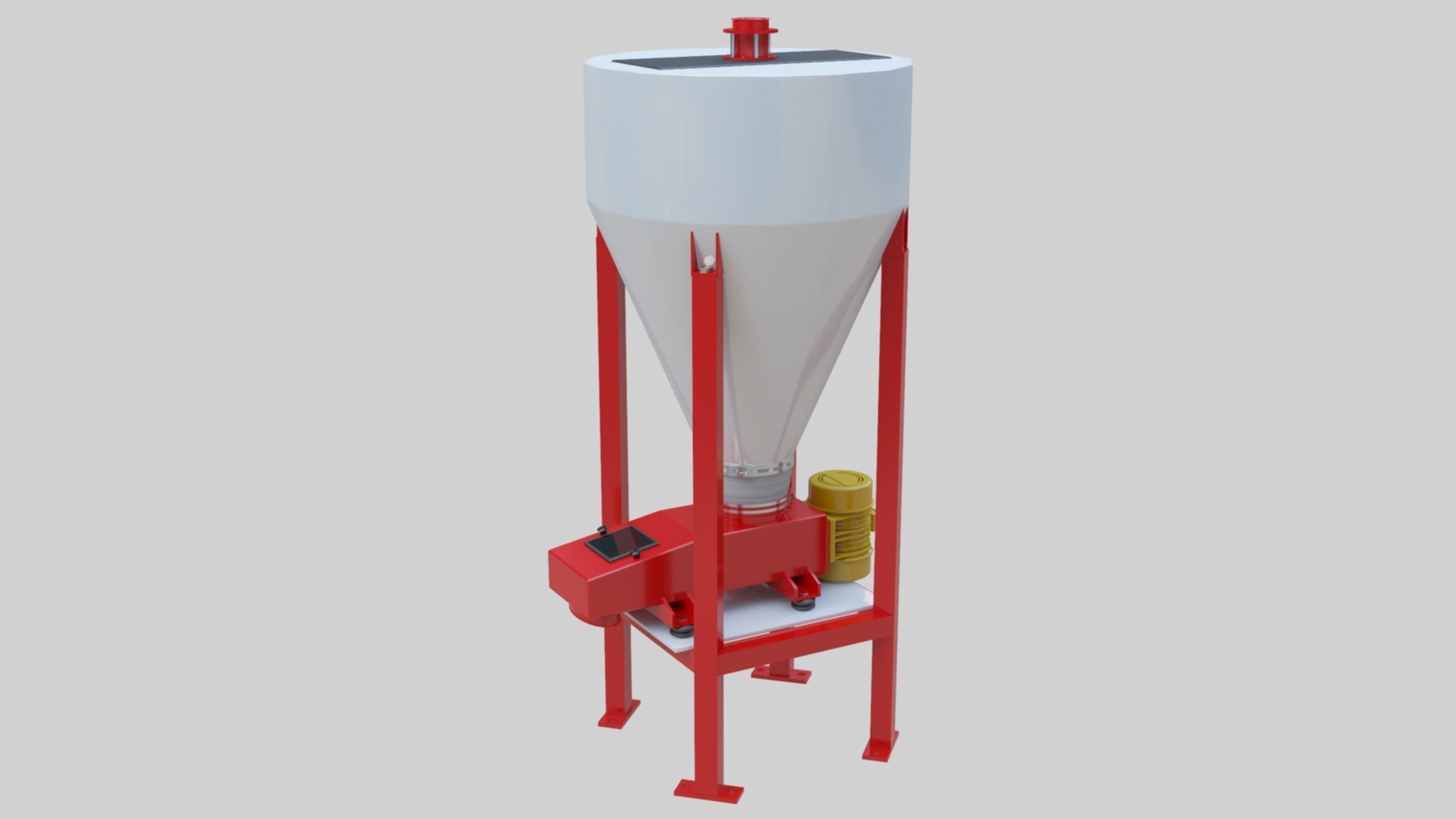 Vibro Feeder - Wheat Grain Flour Milling Machine Low-poly 3D model_19