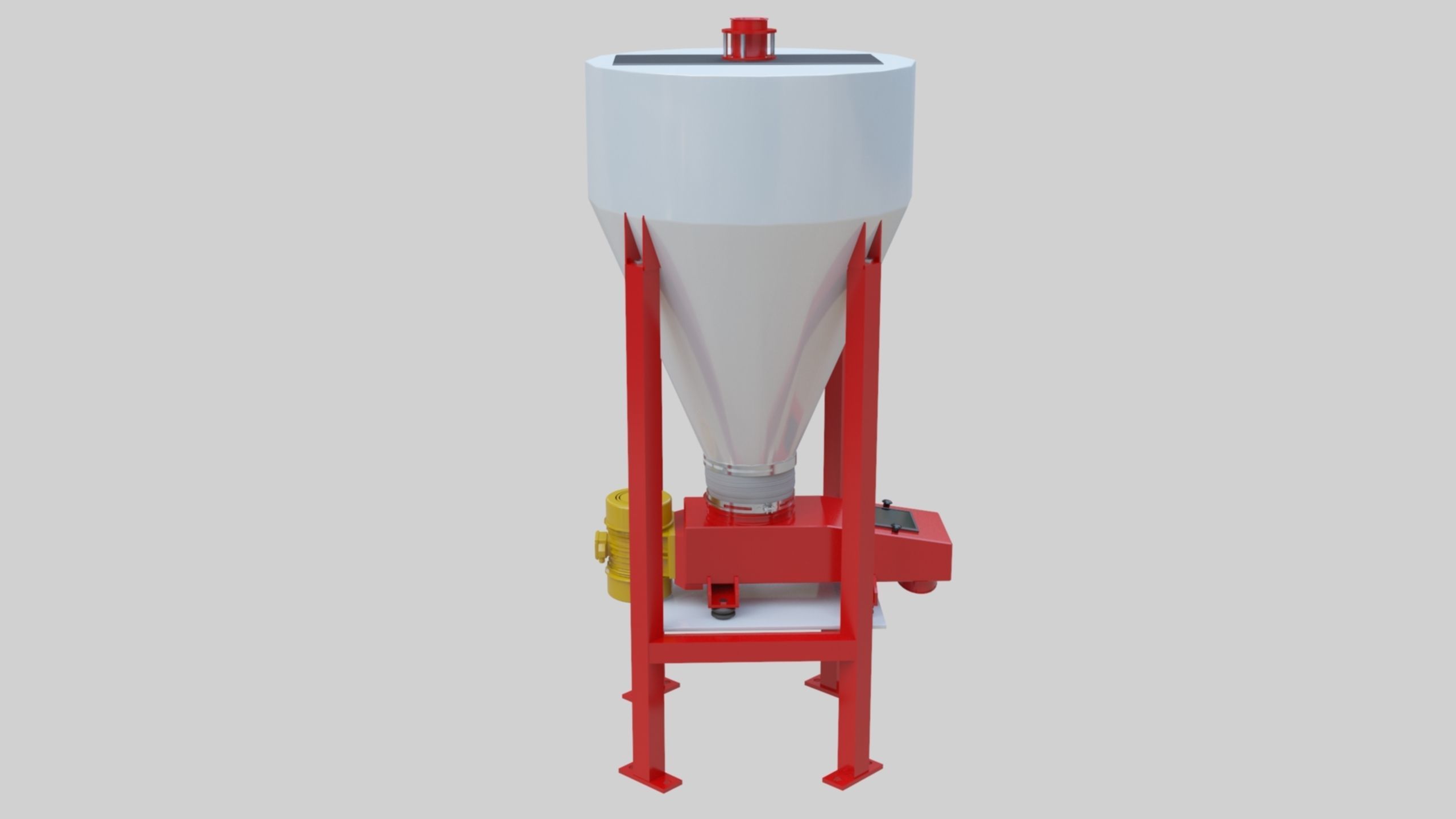 Vibro Feeder - Wheat Grain Flour Milling Machine Low-poly 3D model_27