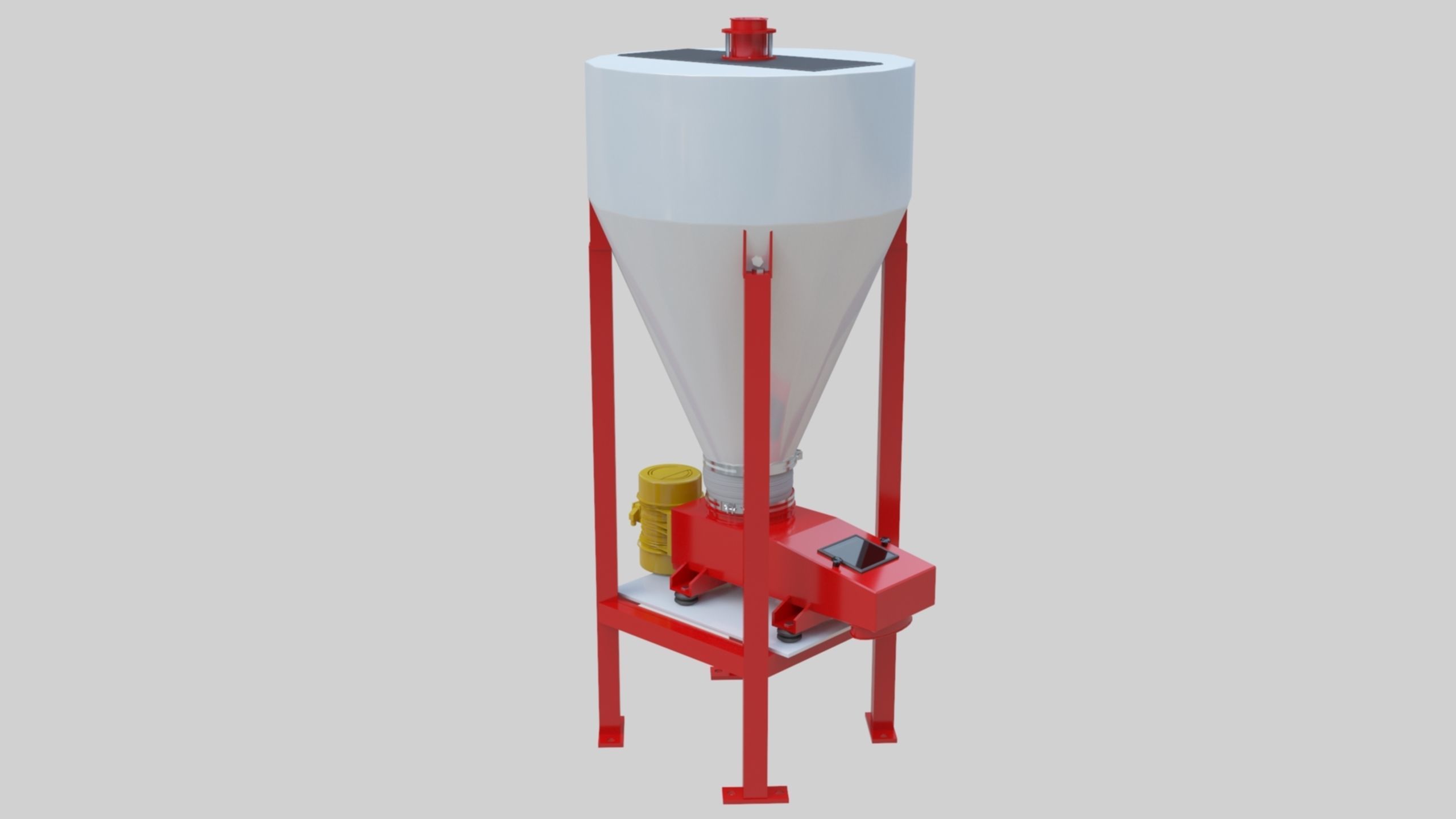 Vibro Feeder - Wheat Grain Flour Milling Machine Low-poly 3D model_25