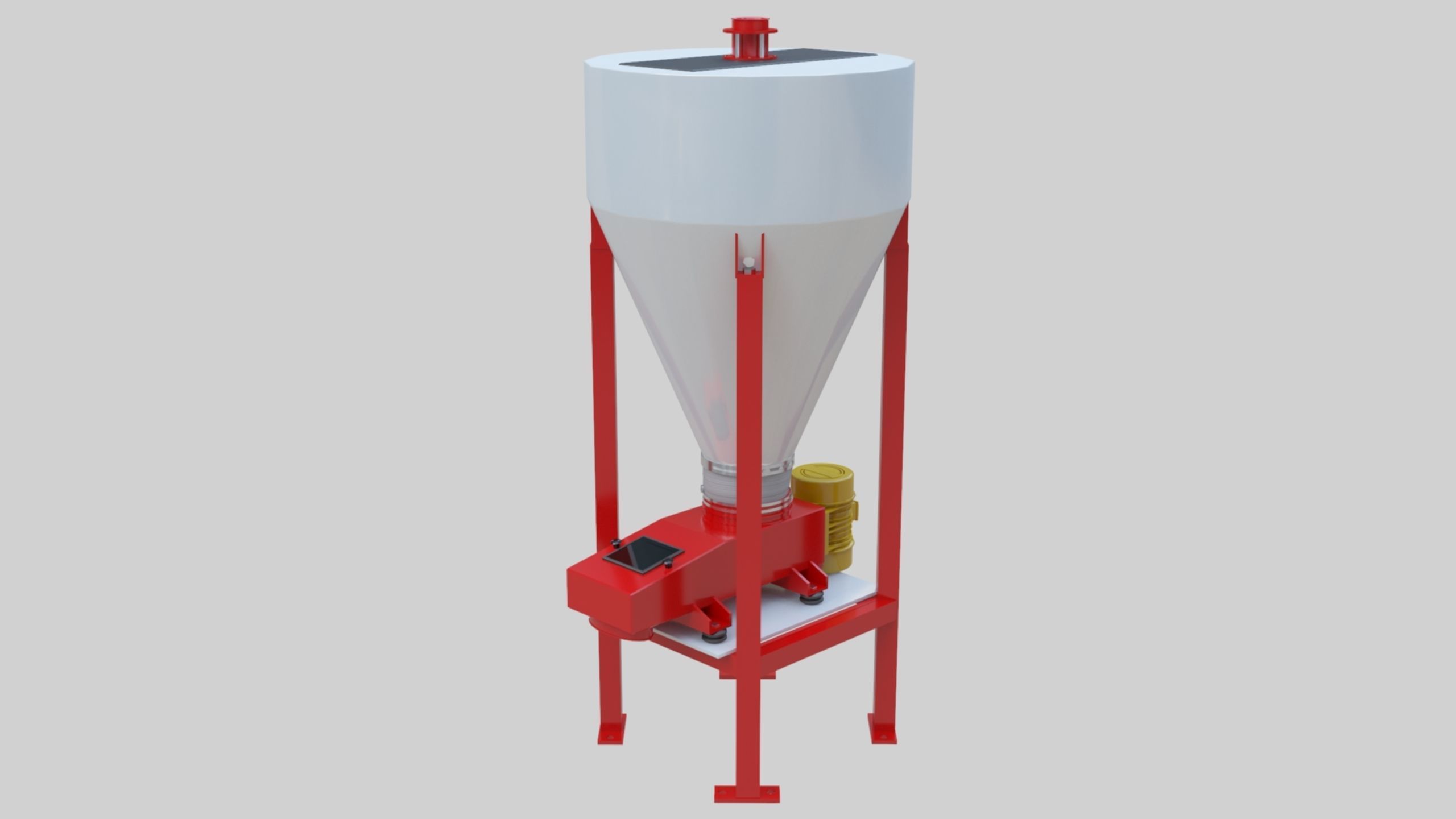 Vibro Feeder - Wheat Grain Flour Milling Machine Low-poly 3D model_26