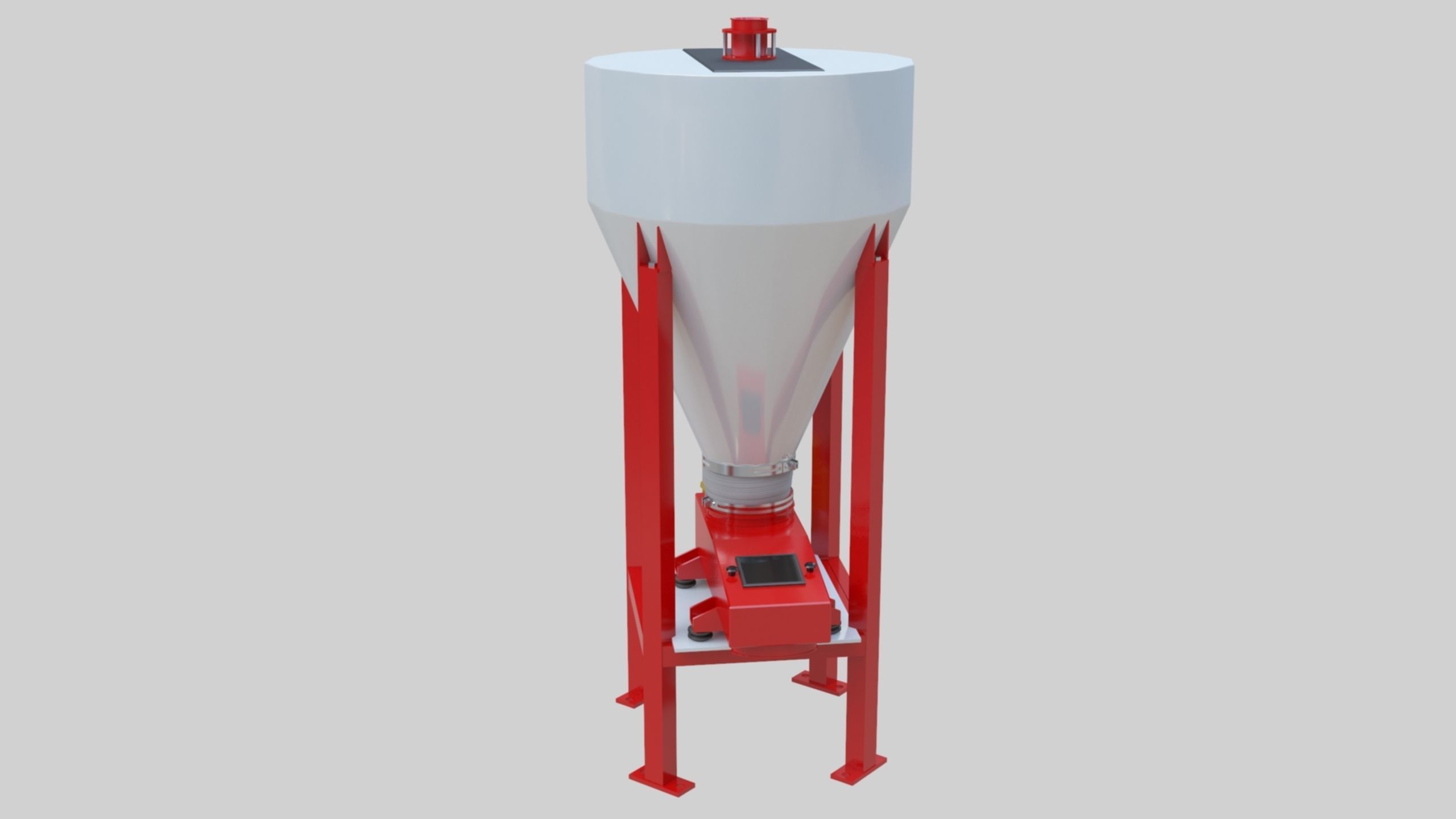 Vibro Feeder - Wheat Grain Flour Milling Machine Low-poly 3D model_30
