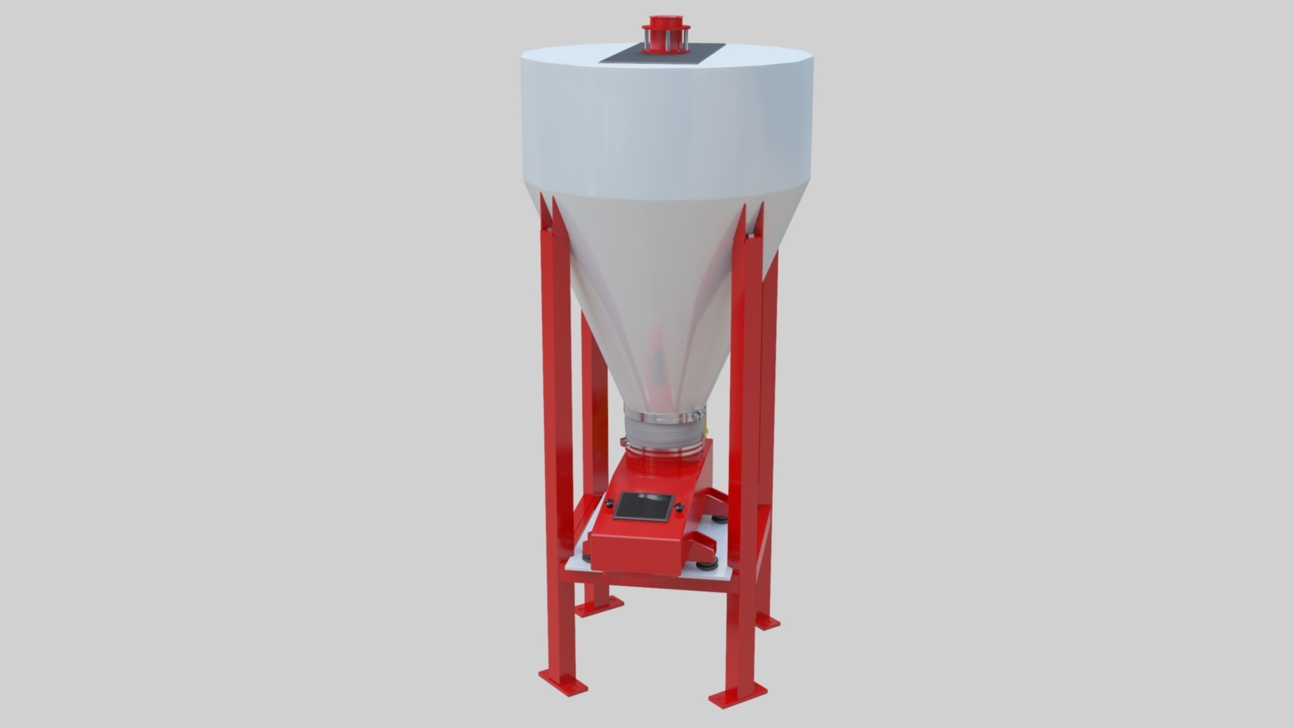 Vibro Feeder - Wheat Grain Flour Milling Machine Low-poly 3D model_2