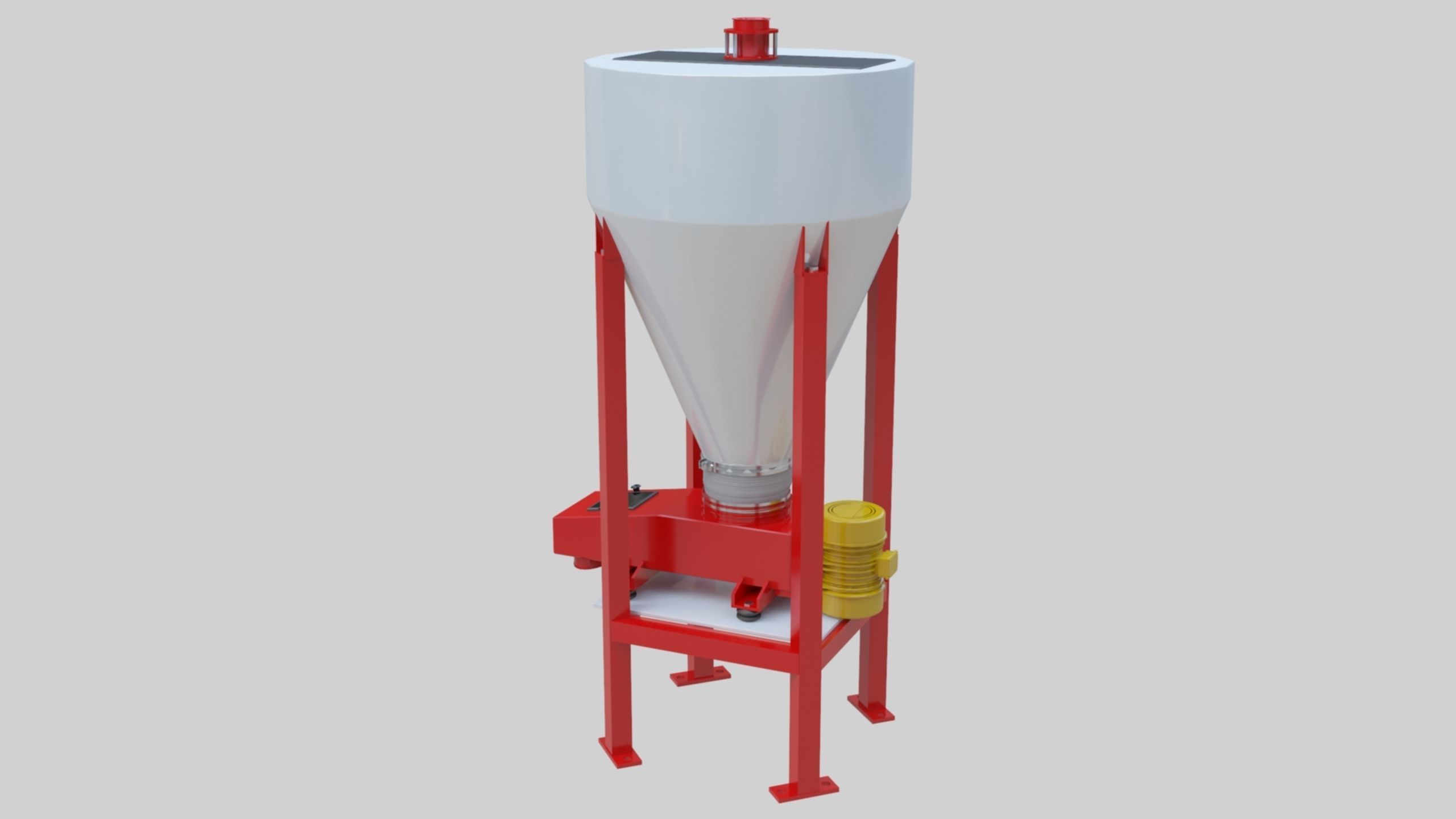 Vibro Feeder - Wheat Grain Flour Milling Machine Low-poly 3D model_7