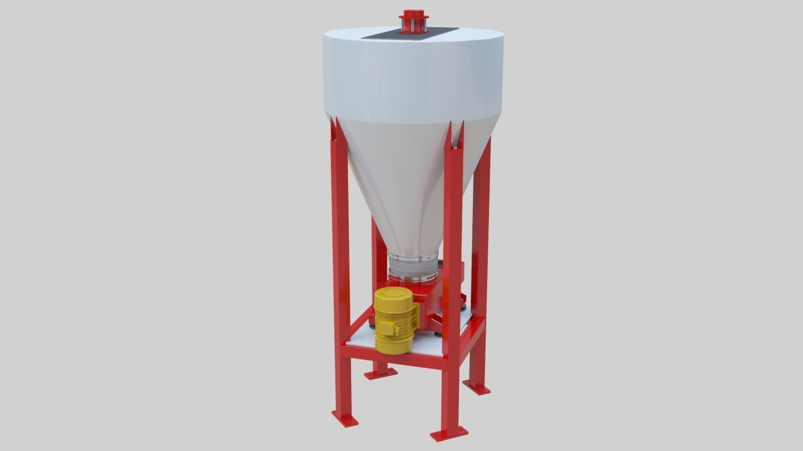 Vibro Feeder - Wheat Grain Flour Milling Machine Low-poly 3D model_34