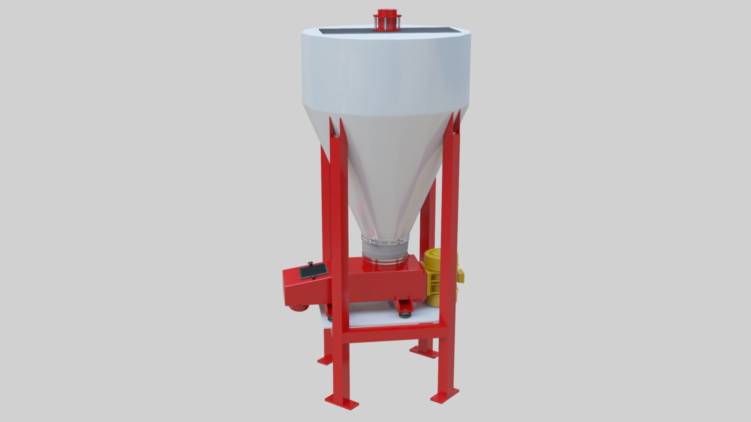 Vibro Feeder - Wheat Grain Flour Milling Machine Low-poly 3D model_8