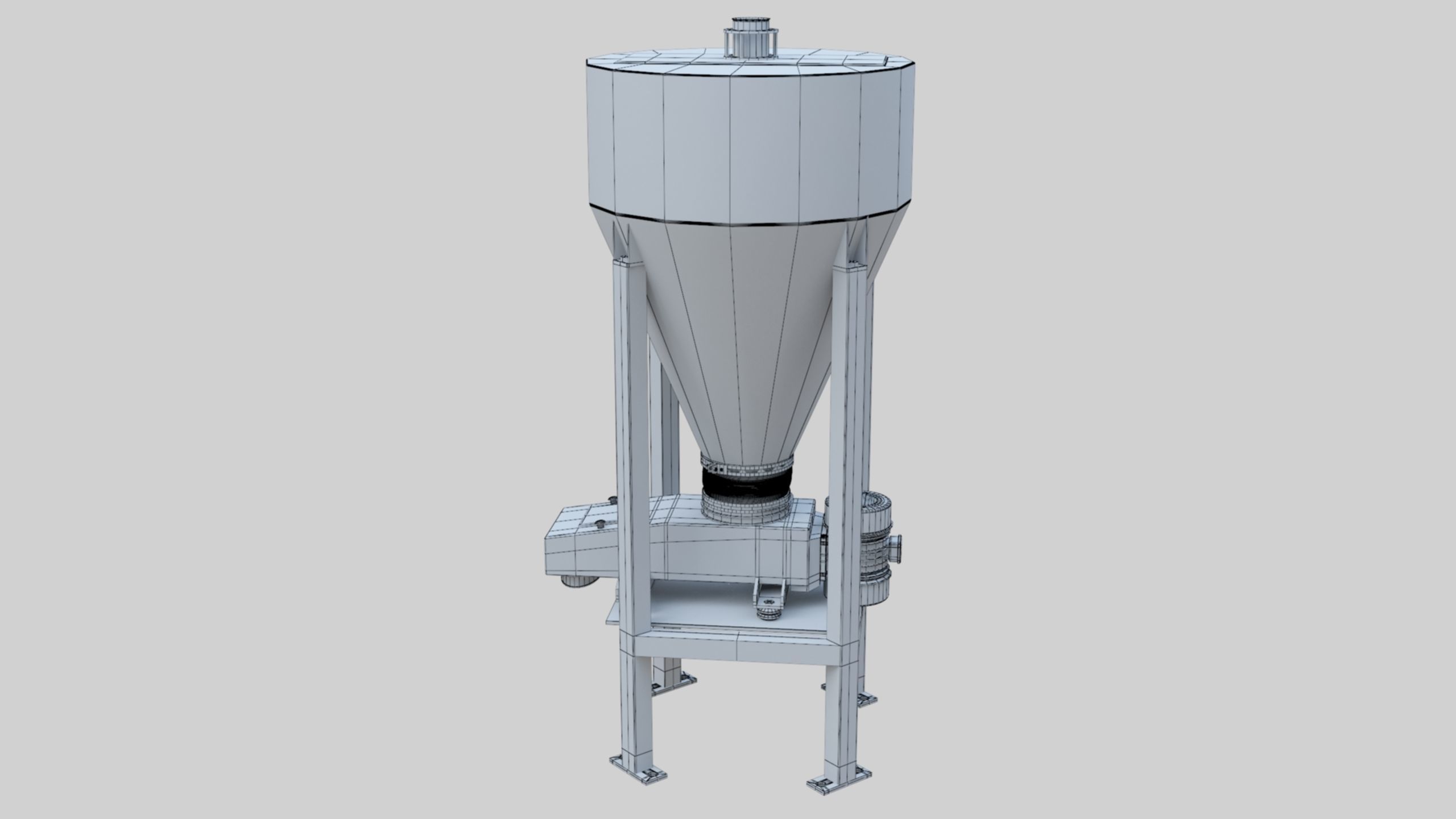 Vibro Feeder - Wheat Grain Flour Milling Machine Low-poly 3D model_48