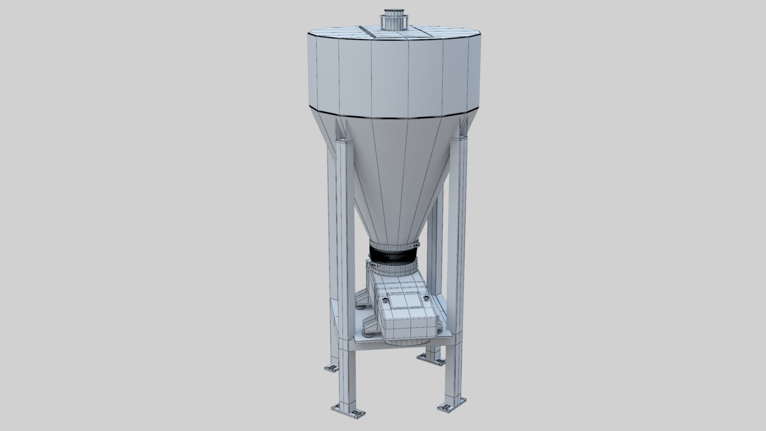 Vibro Feeder - Wheat Grain Flour Milling Machine Low-poly 3D model_39